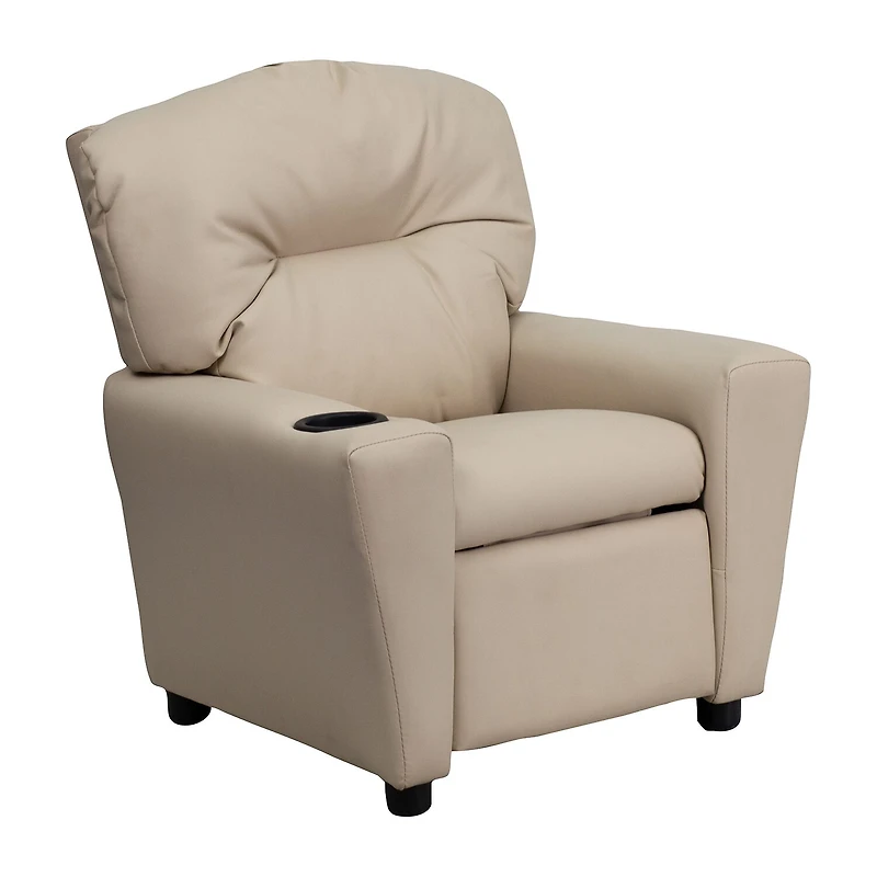 Chandler Plush Recliner with Cup Holder for Kids