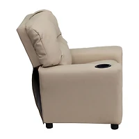 Chandler Plush Recliner with Cup Holder for Kids