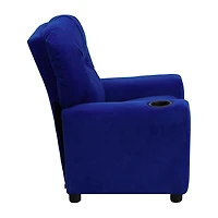 Chandler Plush Recliner with Cup Holder for Kids