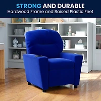 Chandler Plush Recliner with Cup Holder for Kids