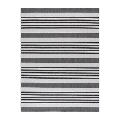 Martha Stewart Ripley Stripe 6'7" X 9' Indoor Rectangular Area Rug"