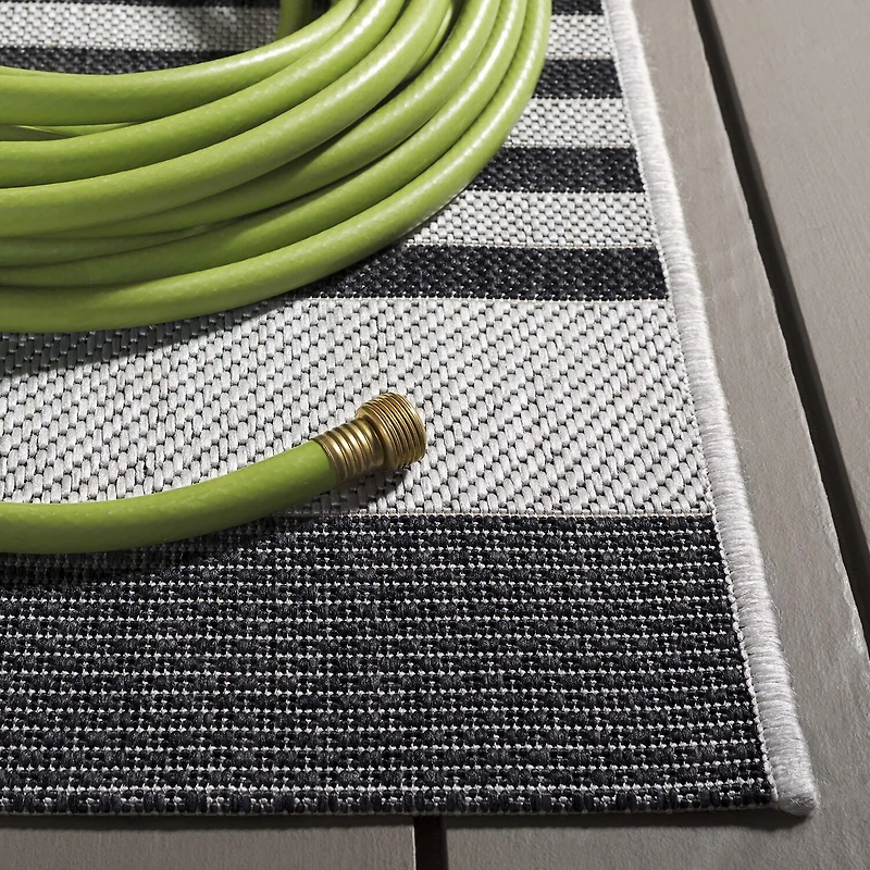 Martha Stewart Ripley Stripe 6'7" X 9' Indoor Rectangular Area Rug"