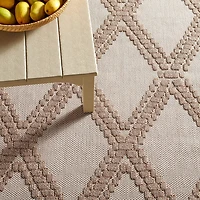 Martha Stewart Lora Geometric 6'7" X Outdoor Round Area Rug