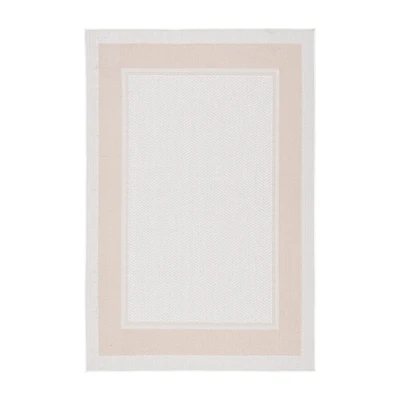 Martha Stewart Alena Bordered Washable Outdoor Rectangular Area Rug
