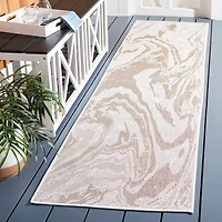 Martha Stewart Dalia Geometric Washable 26" X 108" Outdoor Rectangular Runner"