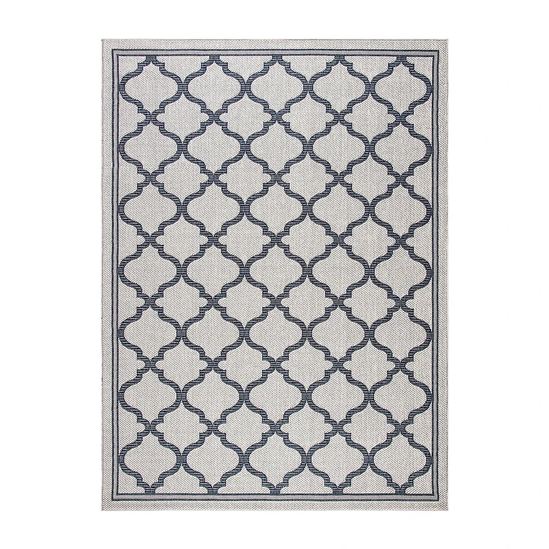 Martha Stewart Ria Bordered Washable Outdoor Rectangular Area Rug