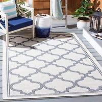 Martha Stewart Ria Bordered Washable Outdoor Rectangular Area Rug