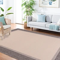Martha Stewart Zia Bordered Washable Outdoor Rectangular Area Rug