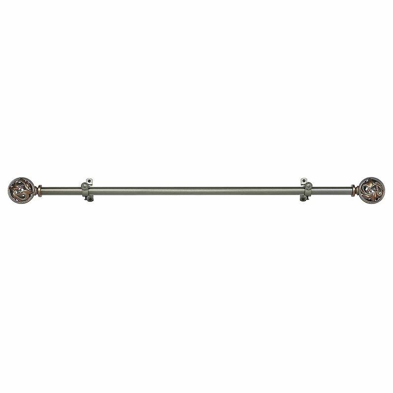 Buono II ¾" Adjustable Curtain Rod with Grace Finial