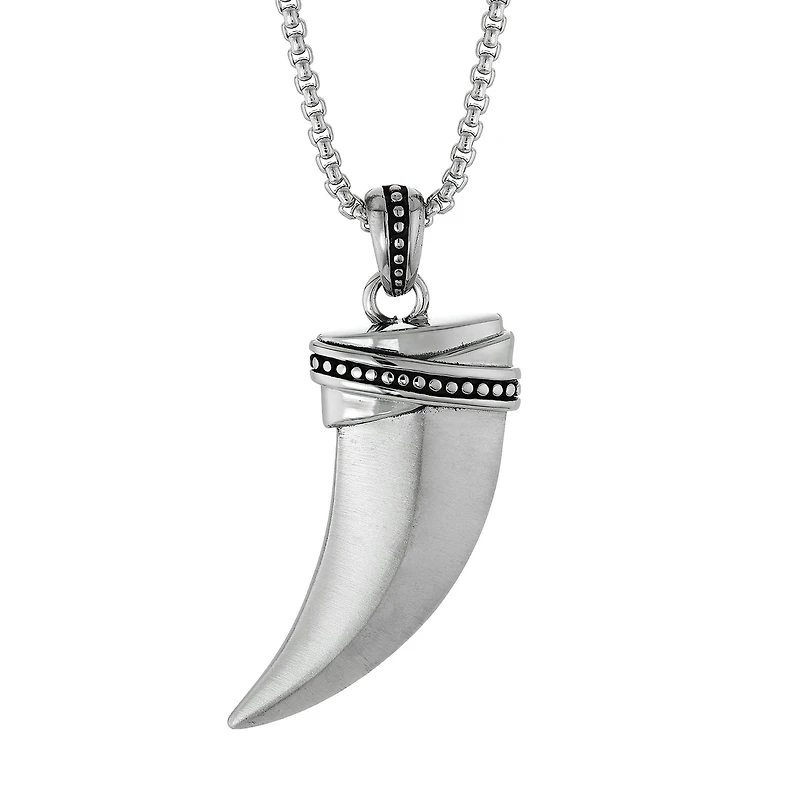 Mens Sterling Silver 24 Inch Pendant Necklace