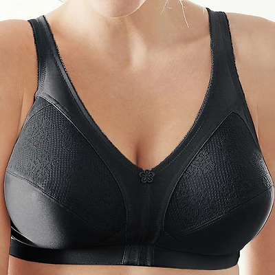 Underscore Fashion Plus Comfort Lace Trim Unlined Wireless Full Coverage Bra