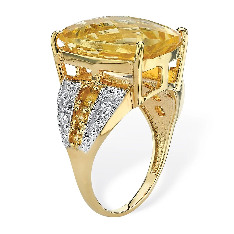 Womens Genuine Gemstone Sterling Silver Cocktail Ring