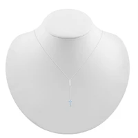 Womens Blue Topaz Sterling Silver 18 Inch Y Necklace