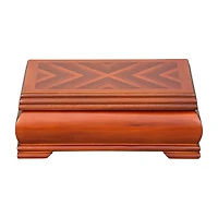 Mele and Co Carmen Walnut-Finish Jewelry Box