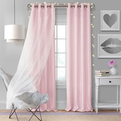 Elrene Home Fashions Aurora Grommet Top Light-Filtering Single Curtain Panel