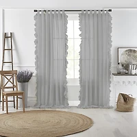 Threadmade Bella Tab Top Sheer Single Curtain Panel
