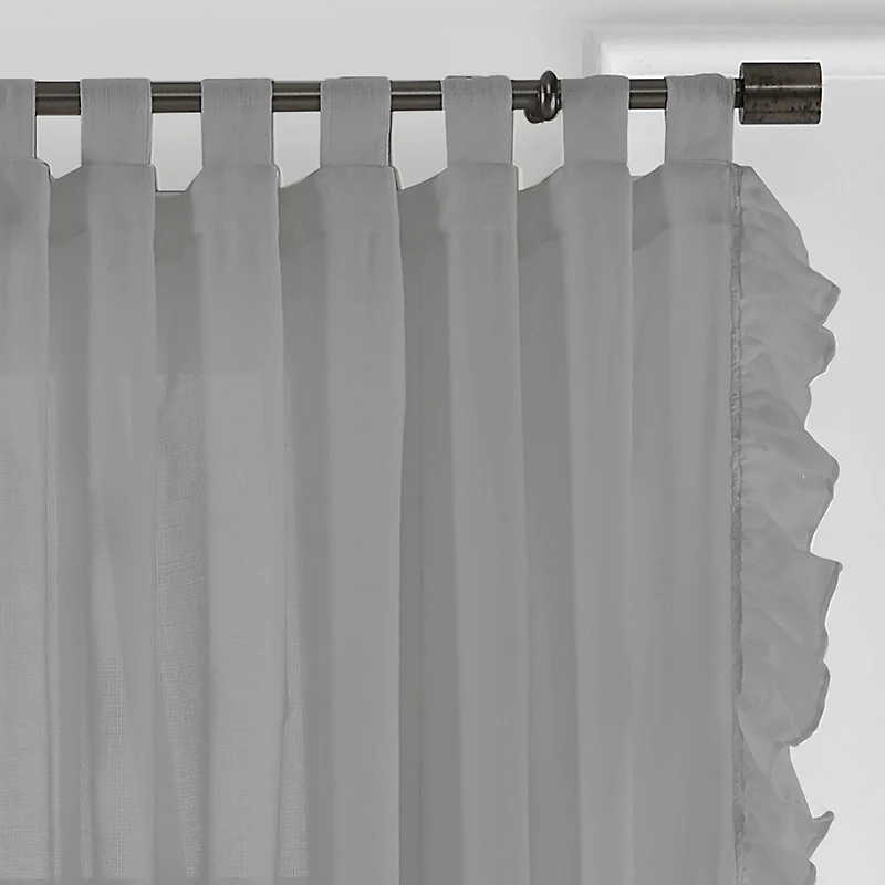 Threadmade Bella Tab Top Sheer Single Curtain Panel