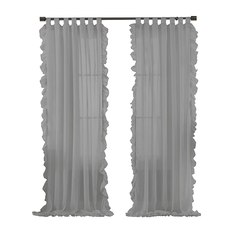 Threadmade Bella Tab Top Sheer Single Curtain Panel