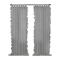 Threadmade Bella Tab Top Sheer Single Curtain Panel
