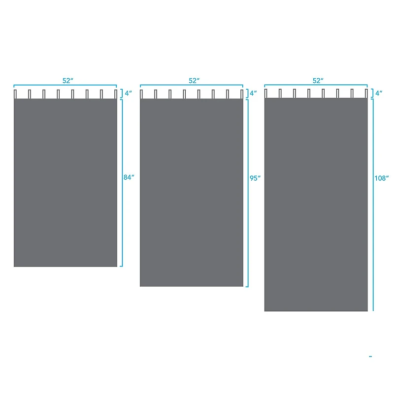 Threadmade Darien Tab Top Sheer Single Outdoor Curtain Panel