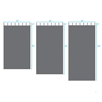 Threadmade Darien Tab Top Sheer Single Outdoor Curtain Panel