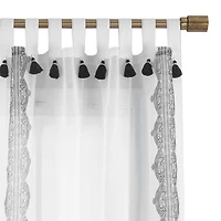 Threadmade Shilo Tab Top Sheer Single Curtain Panel