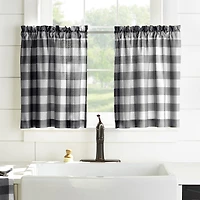 Threadmade Farmhouse Living Buffalo Check 2-pc. Rod Pocket Window Tier
