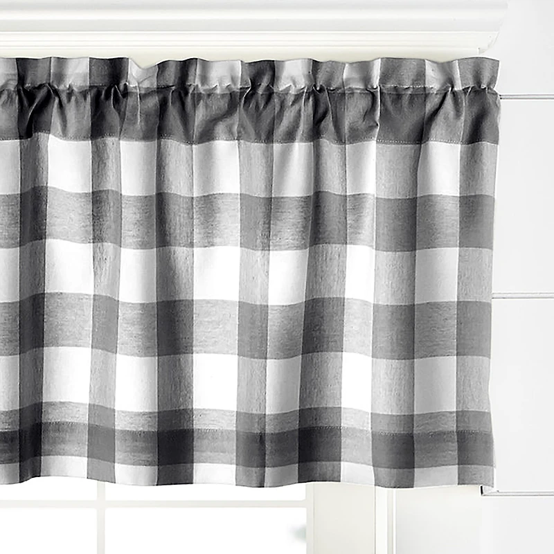 Threadmade Farmhouse Living Buffalo Check 2-pc. Rod Pocket Window Tier