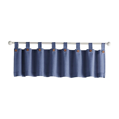 Threadmade Tucker Solid Tab Top Valance
