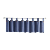 Threadmade Tucker Solid Tab Top Valance