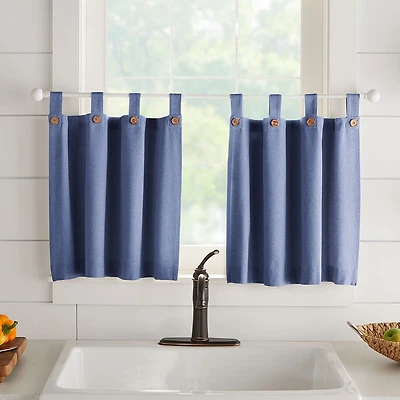 Threadmade Tucker Solid 2-pc. Tab Top Window Tier