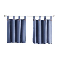 Threadmade Tucker Solid 2-pc. Tab Top Window Tier