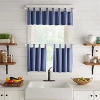 Threadmade Tucker Solid 2-pc. Tab Top Window Tier