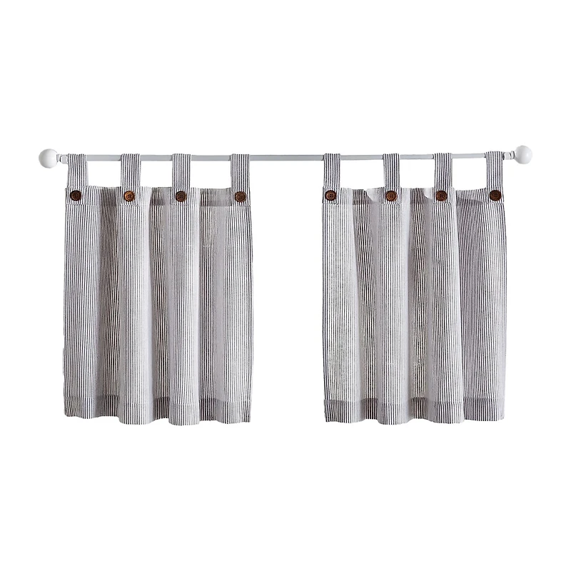 Elrene Home Fashions Tucker Stripe 2-pc. Tab Top Window Tier