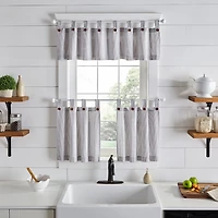 Elrene Home Fashions Tucker Stripe 2-pc. Tab Top Window Tier