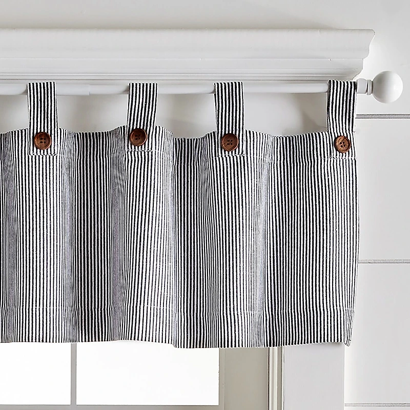 Threadmade Tucker Stripe Tab Top Valance