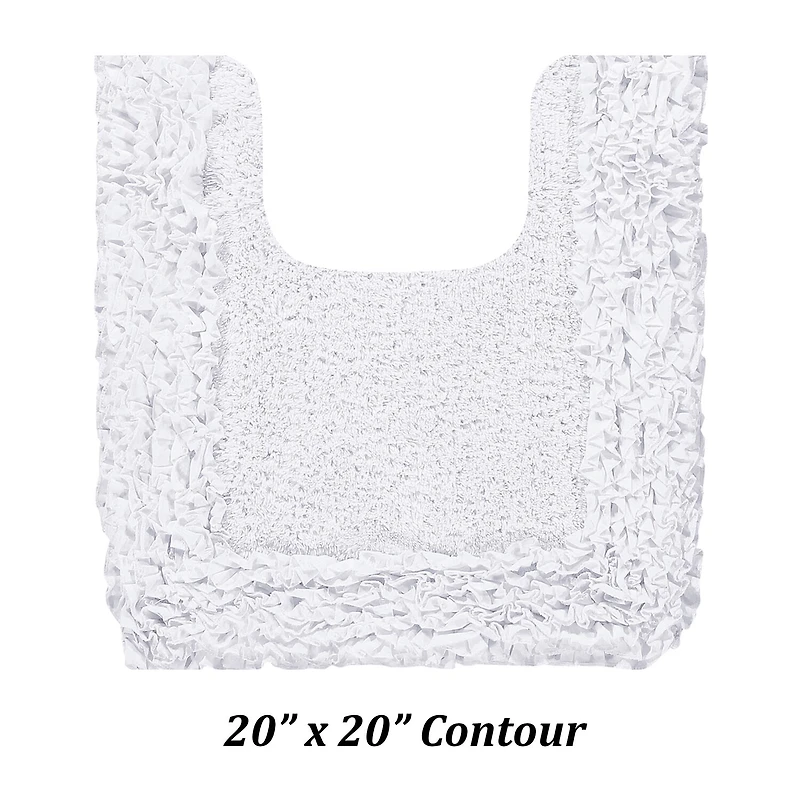 Better Trends Shaggy Border Mat Bath Contour Rug
