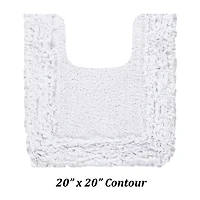 Better Trends Shaggy Border Mat Bath Contour Rug