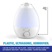Bell + Howell Ultrasonic Color Changing Humidifier and Aroma Diffuser