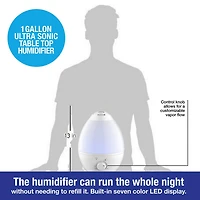 Bell + Howell Ultrasonic Color Changing Humidifier and Aroma Diffuser