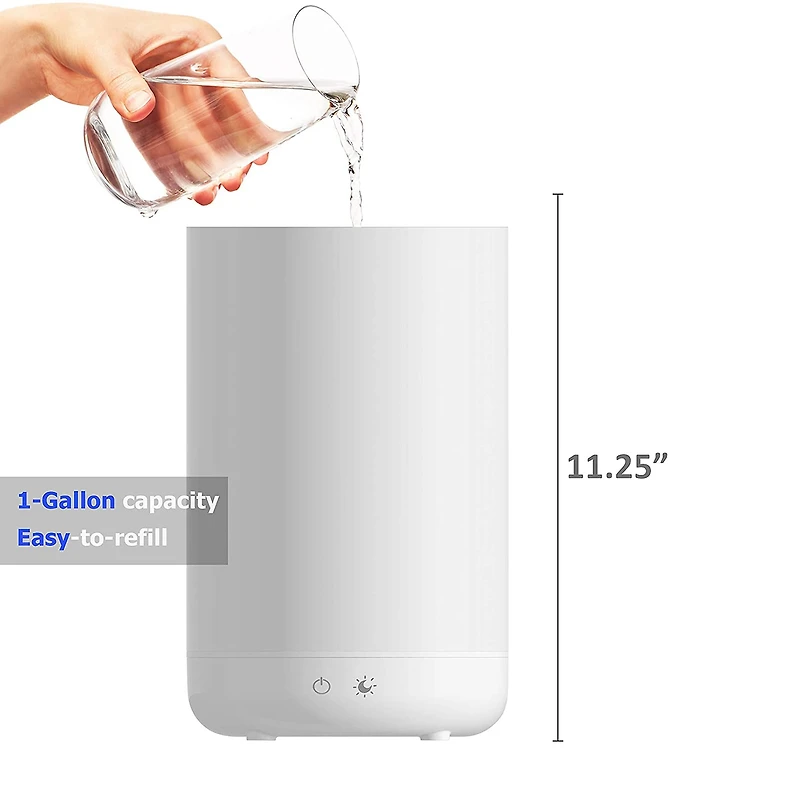 Bell + Howell Top Fill Humidifier, Aroma Diffuser & Mood Light