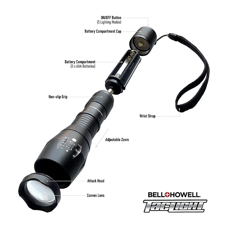 Bell + Howell Taclight High Performance Ultra Bright Flashlight