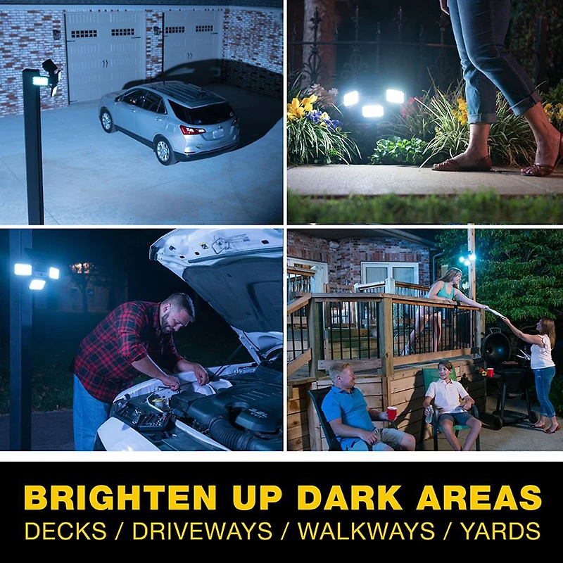 Bell + Howell Bionic Floodlight Solar-Powered, Motion-Sensing, Outdoor Light with Adjustable Panals