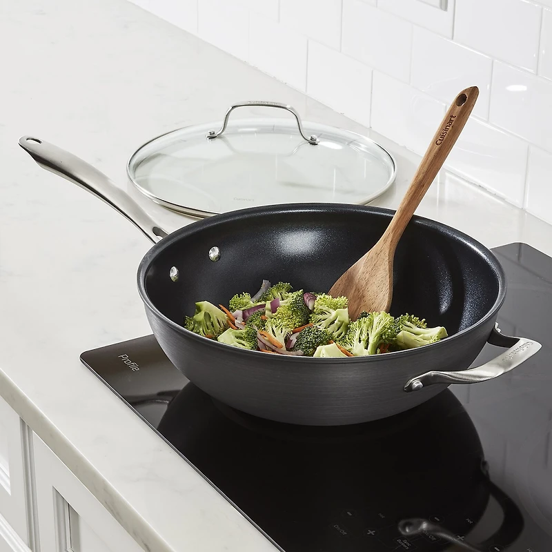 Cuisinart Green With Lid 12 Inch Hard Anodized Non-Stick 2-pc. Aluminum Wok