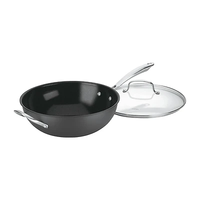 Cuisinart Green With Lid 12 Inch Hard Anodized Non-Stick 2-pc. Aluminum Wok