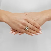 Made Italy Womens 13MM 14K Gold Band