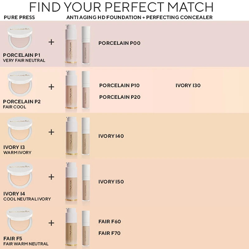 Mirabella Invincible For All Pure Press Powder Foundation