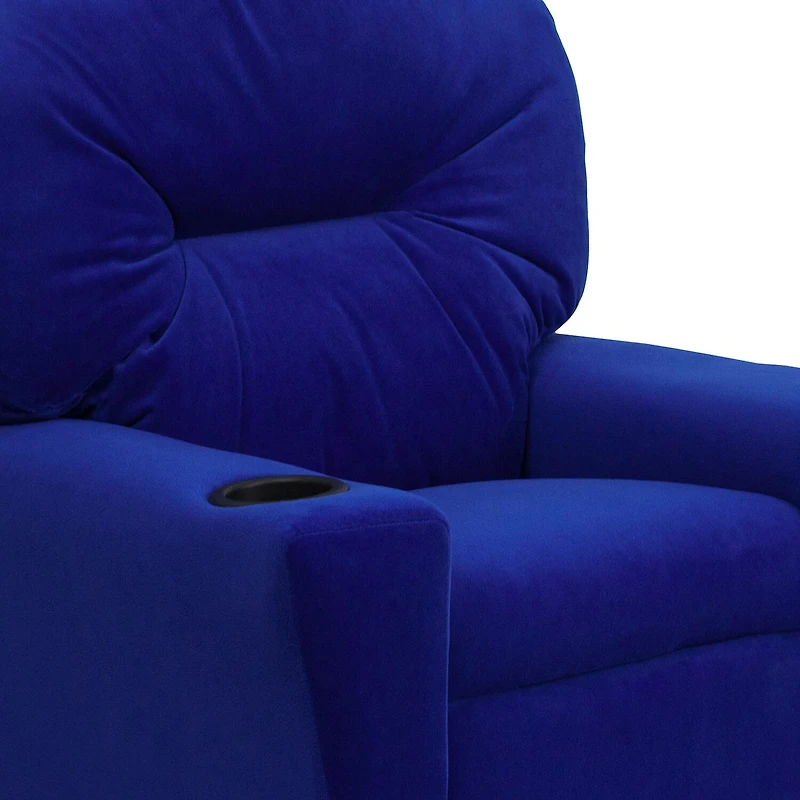 Chandler Plush Recliner with Cup Holder for Kids