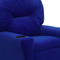 Chandler Plush Recliner with Cup Holder for Kids
