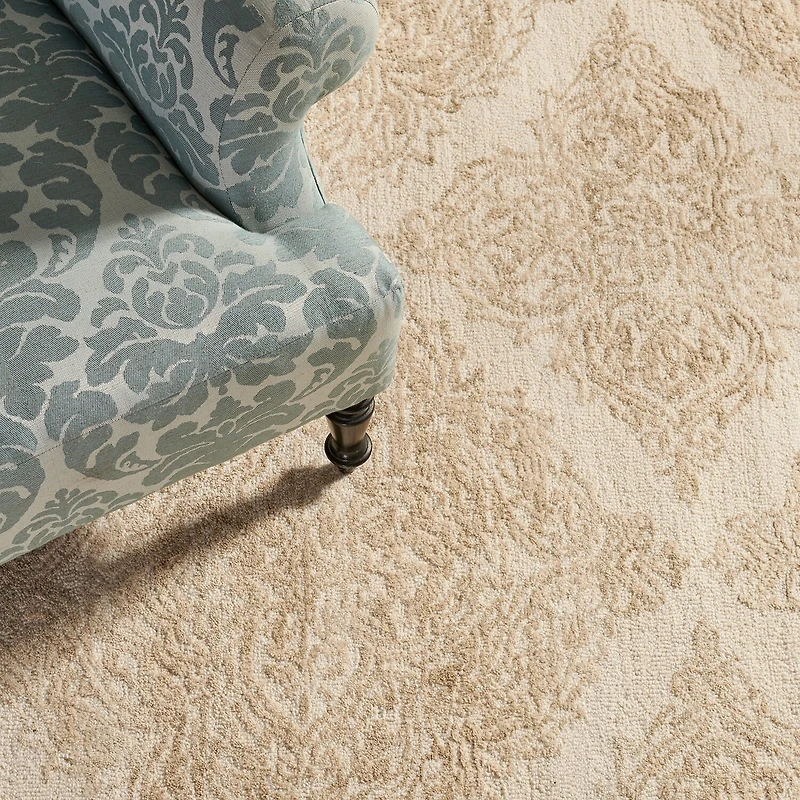 Martha Stewart Abel Floral Hand Tufted 6' X 6' Indoor Square Area Rug